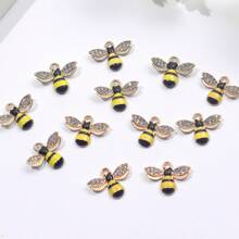 Bee Charm Pendants With Rhinestone, Honeybee Charms Pendants For Jewelry Making, DIY Craft, Earring, Necklace And Bracelet