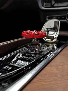 1 pièce Autocollant de valve de commutateur créatif de voiture, bouton métallique de démarrage à une touche, décoration intérieure de contrôle central de voiture