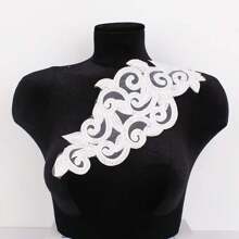 1 Peça Aplique Bordado, Para Acessório de Decoração de Vestido Feminino DIY com Pérolas