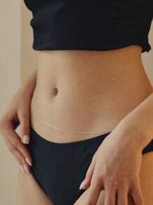 1PC 925 Sterling Silver Belly Waist Chain For Women Daily Wear Summer Chain Women's Dainty Body Jewelry Adjustable Body Chain Gift For Her - Waist Chain - View 2