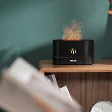 1pc Colorful Humidifier, Dynamic Sound Pickup Home Large Capacity Fog Volume, Air Aromatreatment Machine 3D Simulation Flame Aromatherapy Machine Home Desktop Indoor Diffuser Essential Oil Diffuser Automatic Spray Simulation Of Volcanic Flame Aromatherapy Machine