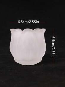 12pcs Tulip Flower Glass Candle Holders, Crystal Glass Cup Wedding Decor Candle Stands