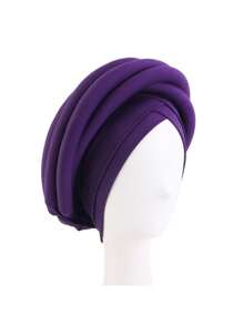 1pc African Style Handmade Flower Headdress, Luxurious Women Headscarf, Elegant For Important Occasions - Multicolor - View 5