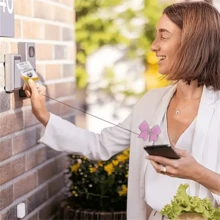 1pc Pink White Bow Retractable Badge Reel - Cute Alligator Clip ID Holder For Nurses, Teachers & Office Staff - Multicolor - View 6