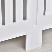HOMCOM Copritermosifone a Doghe in MDF, Copertura Termosifone per Casa e Ufficio, Bianco - Bianco - Visualizzare 10