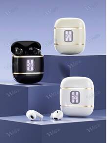 WoSD Wireless Earbuds, Couples Earphones, Dual Wireless Headphones With Charging Case, LED Display, Touch Control, Remote Control, Rechargeable Lithium Polymer Battery - one-size - View 5