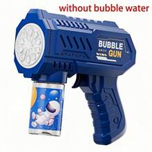 Máquina automática de burbujas con luces, Máquina de burbujas de 10 agujeros, Juguete para fiesta y juguete para exteriores, Adecuado como regalo para niños y amigos, Regalo de Navidad (Líquido de burbujas y baterías no incluidos)