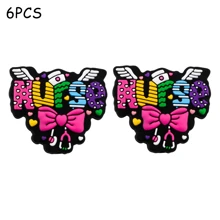 6PCS，硅胶焦珠，含护士硅胶焦珠，适用于DIY手工珠宝制作，珠笔，钥匙扣吊坠，包包吊坠等， - 彩色 - 查看 13