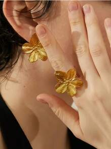 3 pièces de parure collier et boucles d'oreilles fleurs élégantes à la française, cadeau pour amies, sœurs, femmes, idéal pour un port quotidien, le meilleur choix pour un usage quotidien
