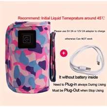 1 件便携式恒温加热奶瓶加热器，保持奶瓶温暖，适合户外使用，加热缓慢，需要电力才能运行 - 迷彩溫乳器 - View 13
