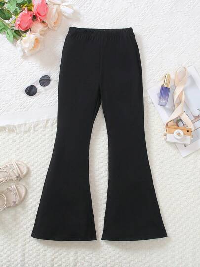 Young Girl' Flared Pants 2025 New Design Summer Lightweight Solid Color Versatile Casual Bootcut Long Trousers