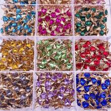 10 pezzi ciondoli a forma di cuore di cristallo con ali di angelo in lega, charms per fai da te per orecchini, portachiavi e artigianato femminile