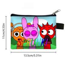 Sprunki Rhythm Box Music Game Mini Bag, A Small Bag That Can Be Used When Fishing,A Bag Used To Hold Small Items Such As Fish Hooks And Baitmultifunctional Card Bag, Wallet With Pocket, Cartoon Cute Small Bag Storage Bag. Essential Wallet For Easter And St. Patrick's Day Events - Multicolor - View 3