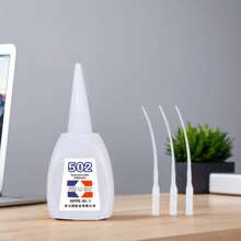 Cola Forte 502 Genuína Adesivo Multifuncional Reparo de Móveis Cola de Madeira Spray de Publicidade Pintura Bambu Madeira Cerâmica Artesanato Plástico Frasco Grande Cola Instantânea 502 Voltar às Aulas - Multicolorido - Visão 8