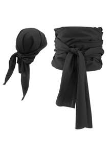 2件套万圣节海盗头箍、帽子、配饰、海盗腰带，材质柔软，适合女性万圣节装扮，也可作为圣诞节装饰品。