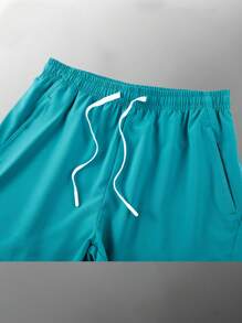 2pcs Women's Sports Shorts, Summer Breathable Casual Drawstring Elastic Waist Zipper Pocket Capri Pants, Colorful Comfortable For Running, Cycling, Fitness, Outdoor Leisure - Multicolor - View 5