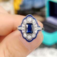 1pc Fashionable Creative Luxury Sparkling Boho Design Engagement/Wedding Ring, Suitable For Daily Wear