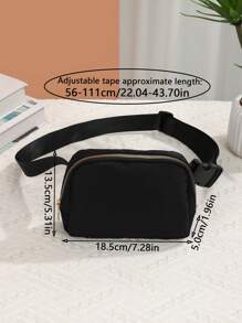 Customized Picture Or Text Personalized Waist Bag, Suitable For Both Men And Women's Velvet Free Mini Zipper Waist Bag, Small Fashionable Crossbody Bag, Waterproof Sling Bag With Adjustable Shoulder Strap, Running And Hiking Exercise Waist Bag, Gifts For Girls And Men