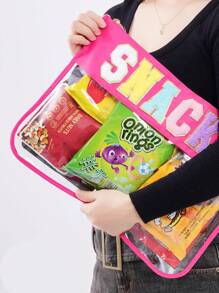 Women's Practical Snack Storage Bag PVC Zipper Storage Bag Cosmetic Bag Convenient Washing Bag