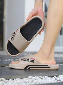 Men's Casual Slippers, Fashion Sports Outdoor Wear, Bathroom Shower Anti-Slip Indoor Slipper, Leisure Beach Street