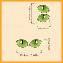 夜光绿色马桶座贴花 - 可移除防水自粘贴纸，适用于浴室、客厅、卧室和办公室墙壁装饰，光滑表面采用迷人的夜光设计 - 彩色 - 查看 7