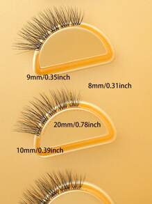 5 Pairs Natural Short Wispy Cat-Eye Transparent-Band Faux Mink Eyelashes Strip Lashes, Lashes, Eyelashes, Fake Lashes - Feather Lashes - View 6