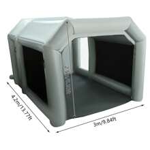 4.2*3*2.5m Portable Inflatable Paint Booth Large Space Inflatable Spray Booth Motorcycle Paint Tent W/Blowers For Paint Booths, Exhibition Events, Outdoor Tents - Dark Colored Green - View 2