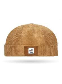 1 件字母印花灯芯绒棒球帽，休闲街头摩托车风格，百搭帽子，男士理想礼物男士遮阳帽夏季帽子，适合徒步旅行和钓鱼等夏季户外活动