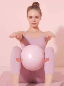 25cm Mini Yoga Ball, Adult Pilates Small Ball, Fitness & Pregnant Women Pelvic Floor Muscle Pregnant Yoga Equipment - Pink - View 5