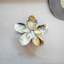 1 Stück Haarclip für Frauen in Plumerien-Form mit künstlichen Perlen, leichter Kunststoffclip, modischer und eleganter einfarbiger Haarclip, Haarzubehör für den täglichen Gebrauch, Gelegenheitspartys, Haargriff geeignet zum Zusammenbinden der Haare, Haaraccessoires, Haarspangen, Haarklemmen