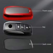 Premium TPU Car Key Fob Cover - Full Protection Case Key Shell For Crown For Prado For Highlander For RAV4 For Alphard For Vellfire For Harrier For BZ4X Anti Fall And Dust-Proof Keybag