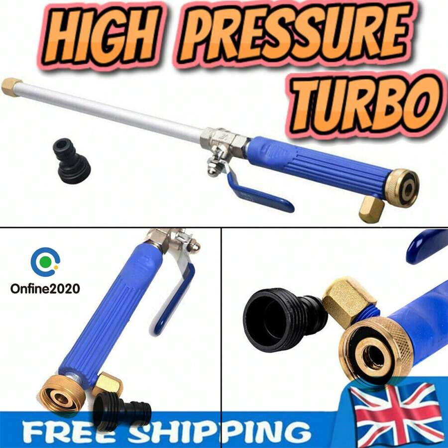 NetHong High Pressure Power Washer Spray Nozzle Garden Car Water Hose Wand Attachment - Blue - View 1