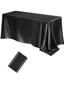 1PC Luxury Satin Tablecloth Glittering Rectangular Fabrics Of Various Colors Perfect For Weddings, Ceremonies, Festivals And Birthday Parties Multifunctional Dining Table Layout | Elegant Tablecloth | Tablecloth