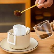 25pcs/50pcs High-Quality Pour-Over Coffee Filter Paper With Ear Hooks, Thickened And Reinforced, Ultra-Fine Filtration, Residue-Free, Richer Coffee Flavor, Convenient To Carry, Suitable For Coffee Lovers, Travel, Home, Office Use, Compatible With Various Cups, Enjoy Coffee Time Anytime And Anywhere. Back To School Essential! - Various Specifications - View 8
