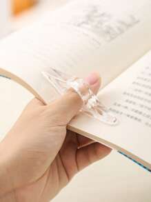 1 Soporte de libro de acrilico para el pulgar, prensa marcapáginas, ayuda de lectura de libros