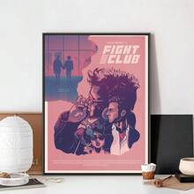 1 PIEZA Póster de música Póster de Club de la Pelea Sin marco Póster de papel Kraft de club de bar Póster vintage Pintura de arte de pared para dormitorio y estudio Pegatinas