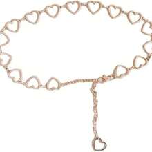 Heart Chain BeltCute HeartStainless Steel - 金色 - 查看 3