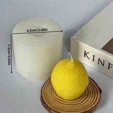 1pc Realistic Lemon-Shaped DIY Candle & Soap Mold - Reusable Plaster Craft Kit For Aromatherapy Candles And Handmade Natural Soaps - White - View 12