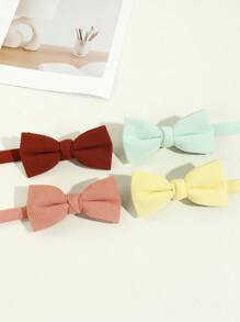 1 chiếc nơ hai lớp họa tiết kẻ sọc trơn đơn giản dành cho nam, thích hợp cho đi học, hàng ngày, công sở, tiệc tùng, vest, đám cưới - lưới - Xem 6