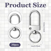 30pcs Metal Lobster Swivel Clasp Hooks, Key Chain Clips For DIY Jewelry, Keychains, Crafts And Accessory Making