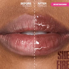HUDA BEAUTY Lip Gloss Plumper For Fenty Beauty High-Shine Non-Sticky Formula With Vitamin E Lip Filler Effect & Hydrating Gloss 0.13 Oz/3.9 ML-Faux Filler Shiny Non-Sticky Lip Gloss-Size 0.13 Oz / 3.9 ML - She Fire - 查看 2