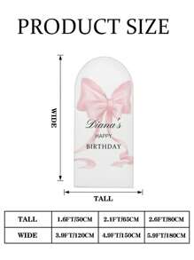 Personalized Spandex Arch Cover - Custom Arch Backdrop Cover Fit Round Top Backdrop Frame Stand, Arch Backdrop Cover For Birthday, Theme Party, Wedding, Multiple Size Options, Multi-Functional, Durable, Anti-Mold, Ornamental, Exquisite, Stylish, High-Quality, Adorable, Modern, Colorful, Custom, Unique, Personalized, Ideal Gifts For Him, Ideal Gifts For Her, Her, Boyfriend, Girlfriend, Dad, Mom, Family, Friends, Son, Daughter, Kids, Kitchen, Dining Room, Bedroom, Office, Living Room, Home, Garden, Tea Room,Summer Holiday