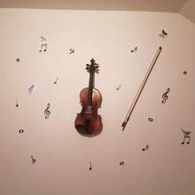 1 Set Of Music Symbol Home Decor Self-Adhesive Transparent Wall Stickers - Black - View 3