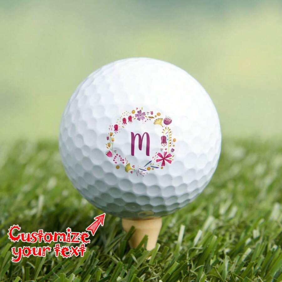 1/3/6/12pcs Customized Pet Photo Golf Balls, Golfer Gift, Father's Day Gift, Husband Gift, Grandpa Gift, Groomsman Gift - Text Customization - View 1