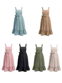 1pc Minimalist French Retro Artistic Style Apron, Suitable For Florists And Baristas, All-Season, Can Be Used For Home Kitchen, Outdoor Camping And Picnics. - Multicolor - View 11