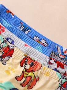 Chatreadl 男童平角内裤 4 件套 可爱酷炫卡通小狗图案四季套装 - 彩色 - 查看 4