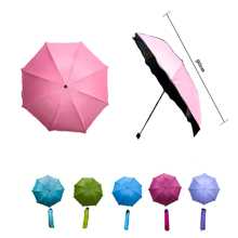 Paraguas sombrilla de bolsillo plegable en diferentes colores - Rosa - Ver 1