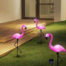 1/3 Stücke Solar Flamingo Leuchte, wasserdichte Solar-Gartenbeleuchtung für Außenbereich, rosa Flamingo Gartendekoration, Geburtstagsgeschenk, Weihnachtsgeschenk, Geschenk für das neue Zuhause, für Hof, Rasen, Gehweg, Pfad