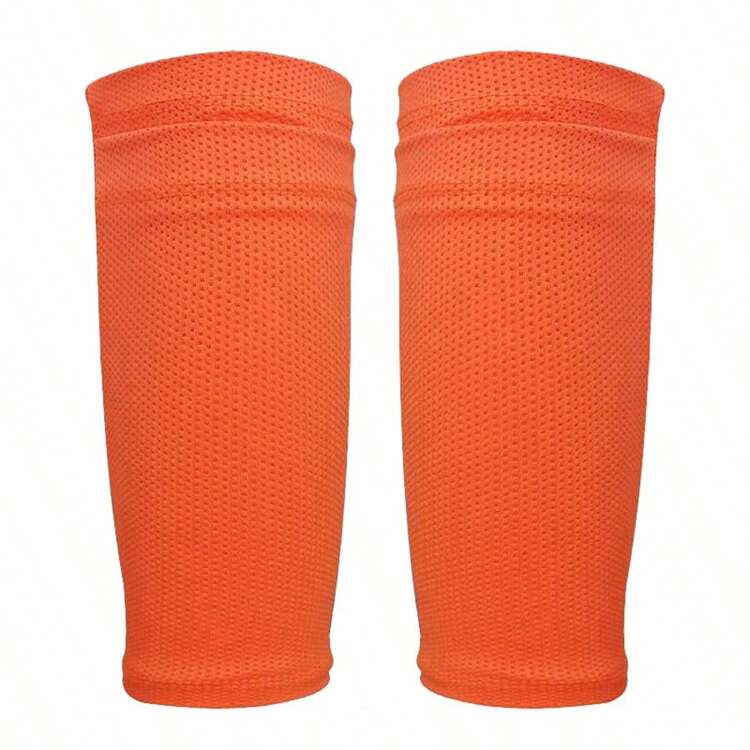 1 Pair Soccer Shin Guards With Pockets, Breathable Soft Double-Layer Sports Leg Protectors, Outdoor Sports Equipment - Multicolor - View 7