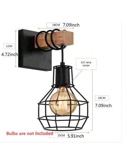 Chinese Retro Minimalist Bar/Hallway/Courtyard Creative Bedside Wand Lamp, Wooden Lighting Fixture view 10